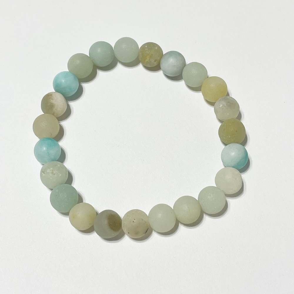 Natural Stone Amazonite Healing Bracelets 8mm